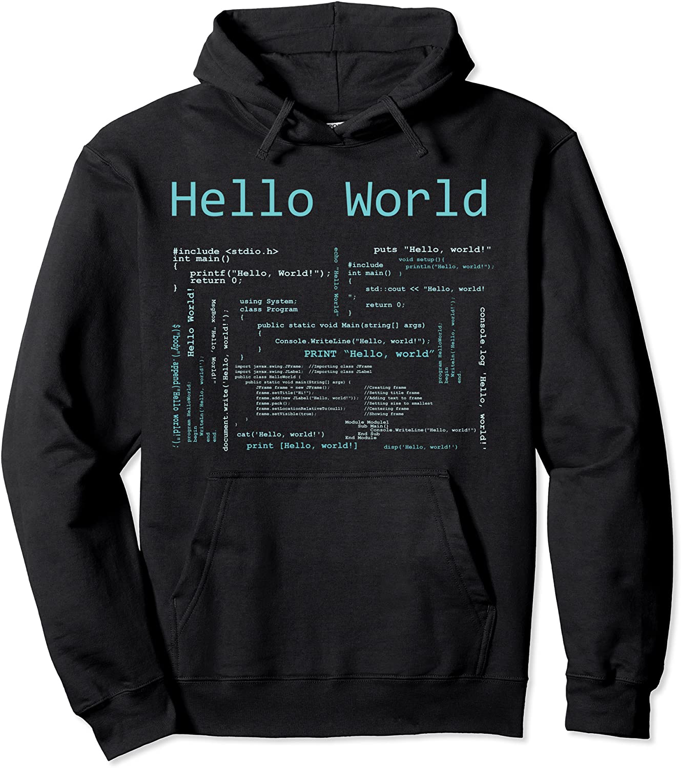 Hello World - Computer Programming Languages Hoodie