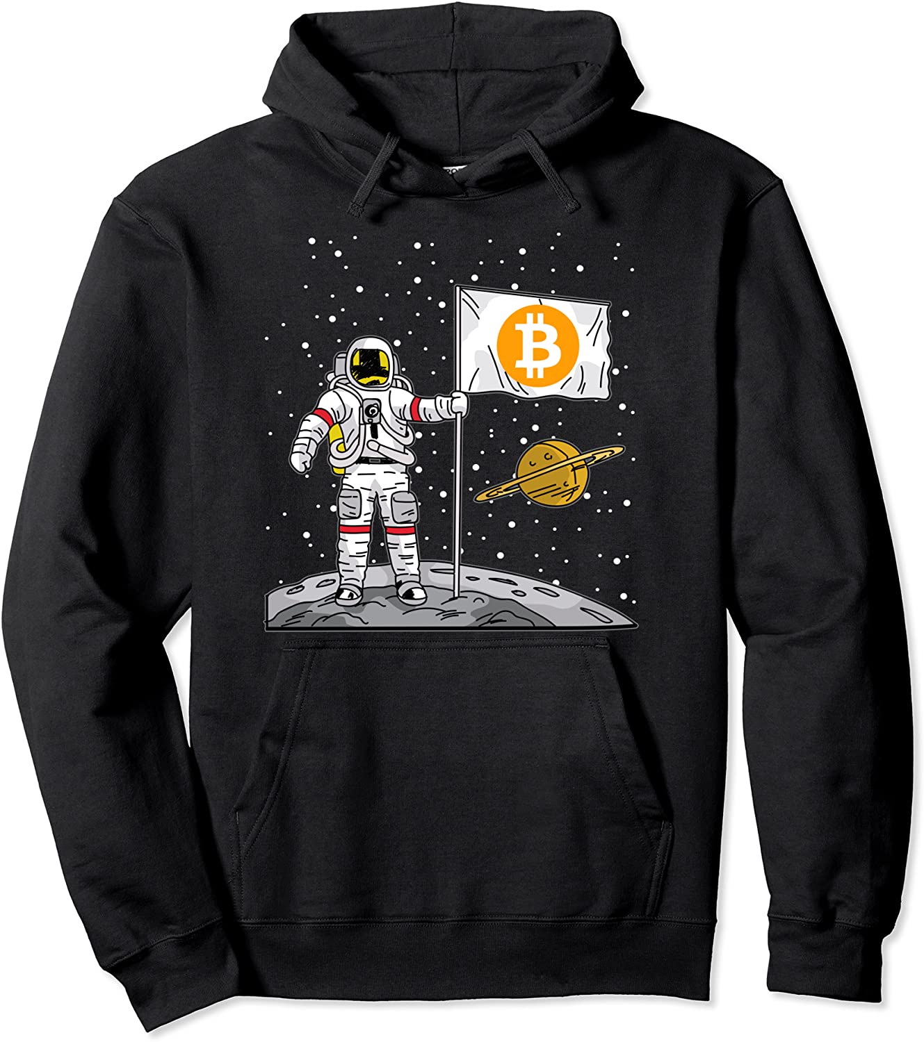 Bitcoin Astronaut To The Moon Blockchain Crypto Fan Pullover Hoodie