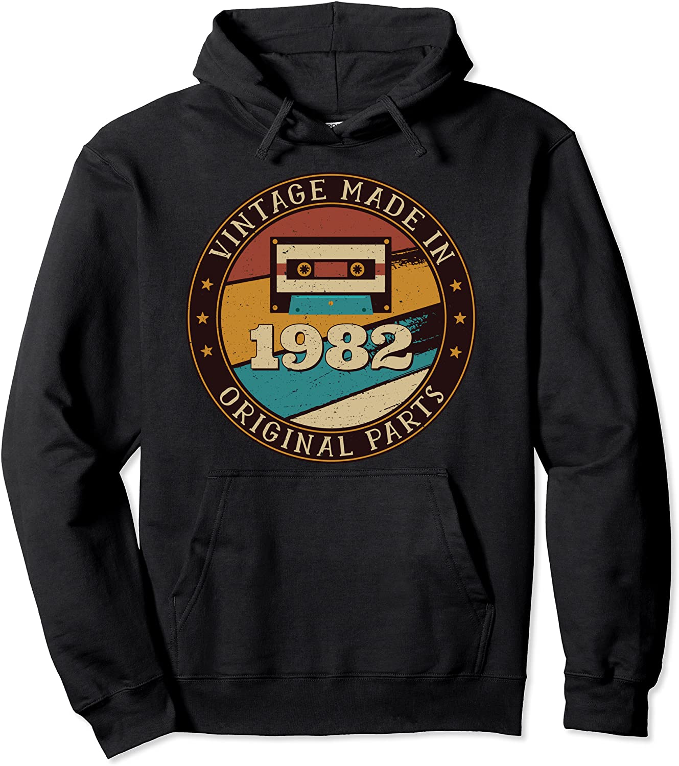 39 Years Old Mixtape Cassette Made In 1982 39th Birthday Pullover Hoodie
