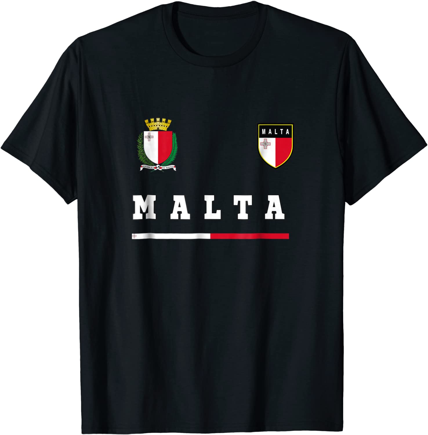 Malta T-shirt SportSoccer Jersey Tee Flag Football Valletta