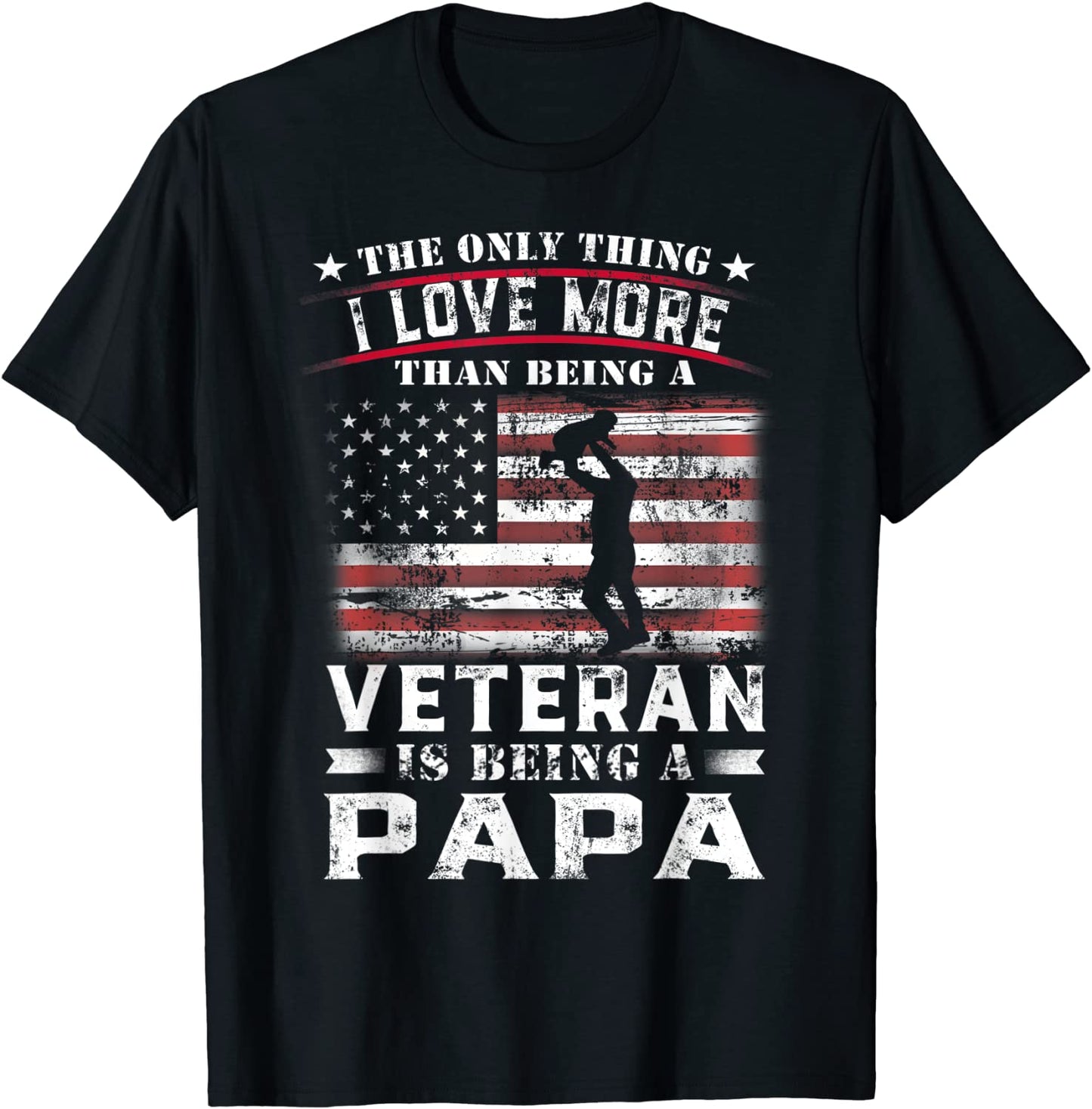 VETERAN 365 Papa Veteran Fathers Day Gift Men T-Shirt