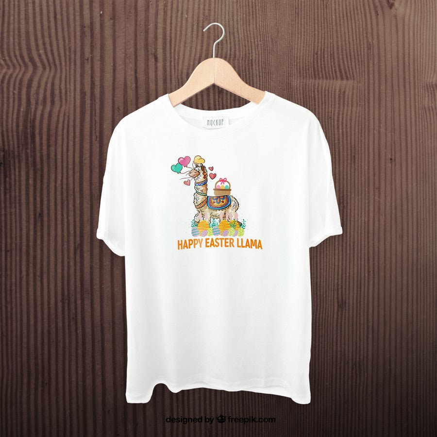 Happy Easter Llama Funny Cute Easter Tshirt