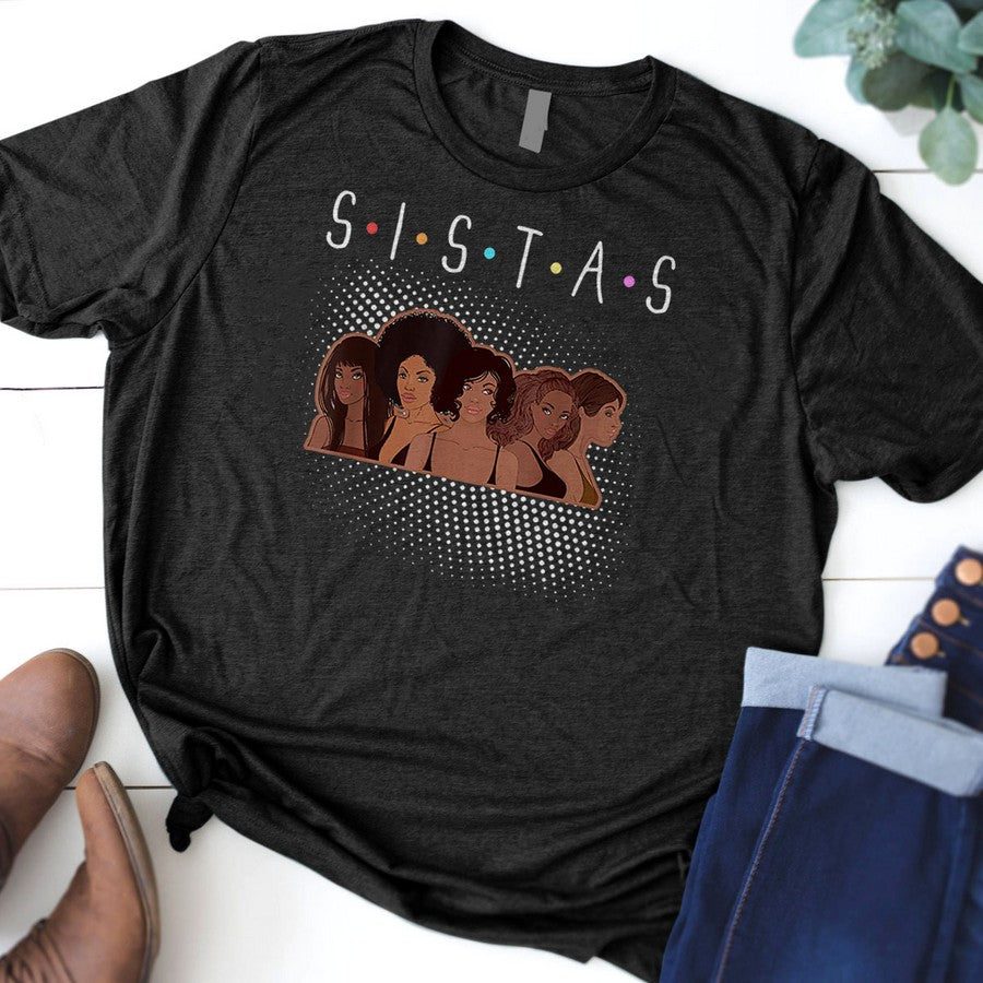Sistas Afro Women Together Women Tshirt Women Birthday Tee T-Shirt