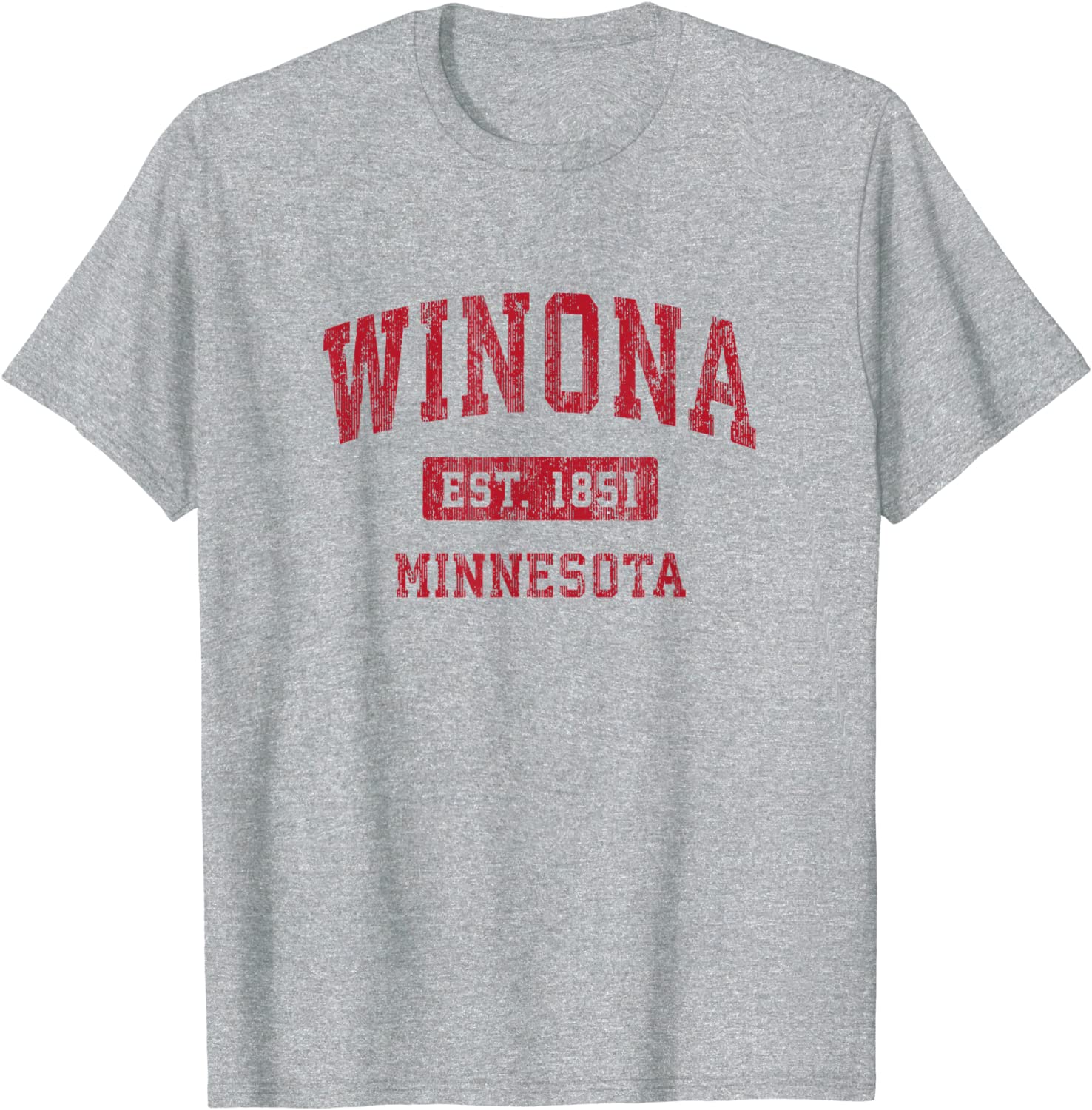 Winona Minnesota MN Vintage Sports Design Red Design T-Shirt