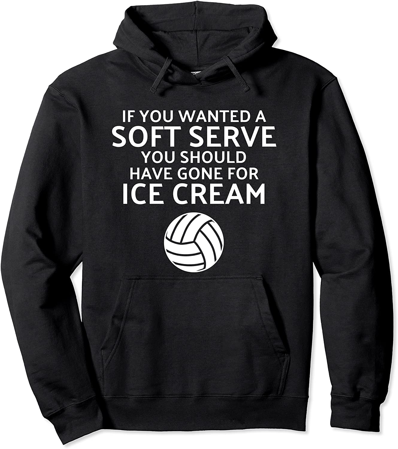 Volleyball Player Gift Hoodie - Soft Serve Ice Cream Pullover Hoodie