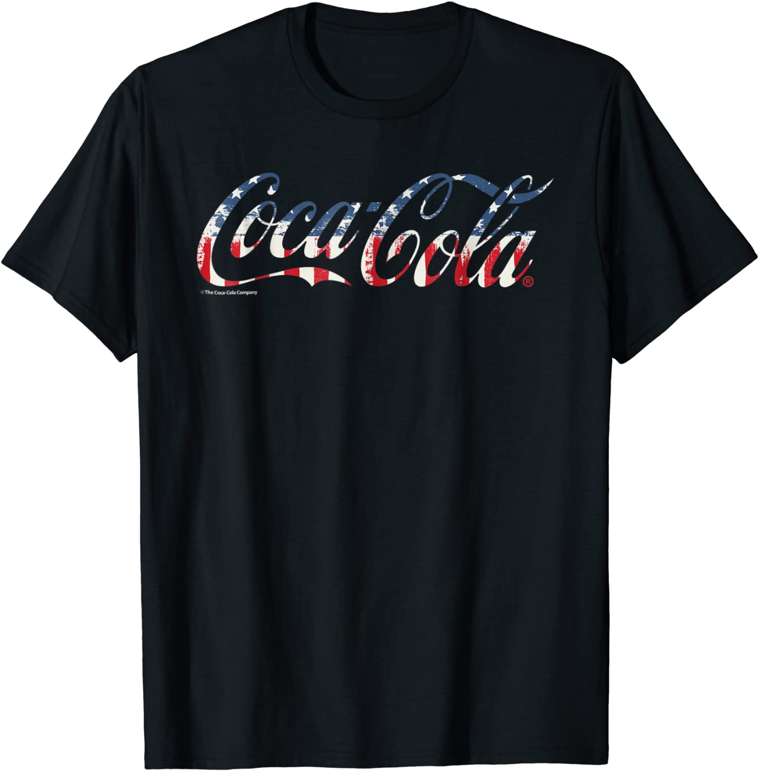 Coca-Cola Vintage American Flag Logo Graphic T-Shirt