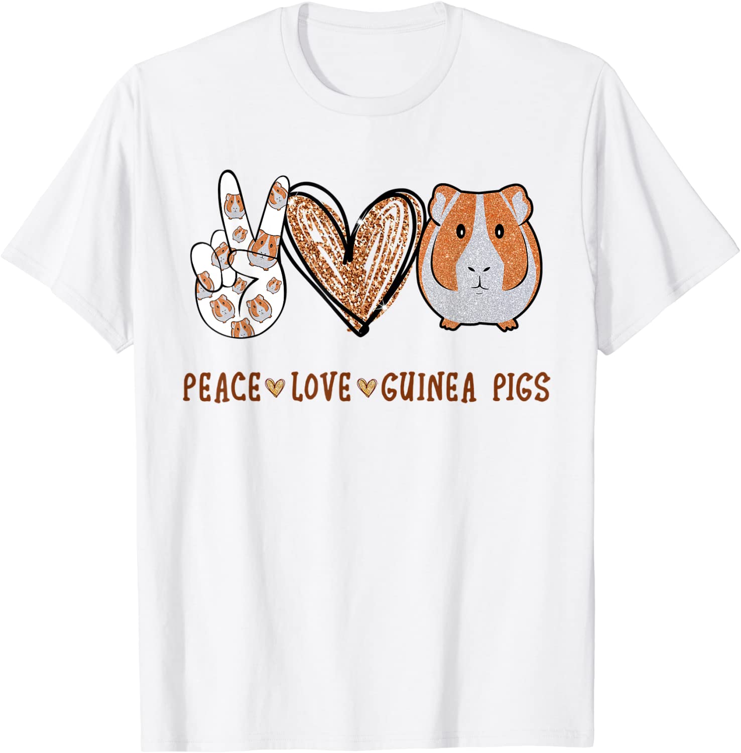 Peace love guinea pigs gift for Guinea Pigs lover T-Shirt