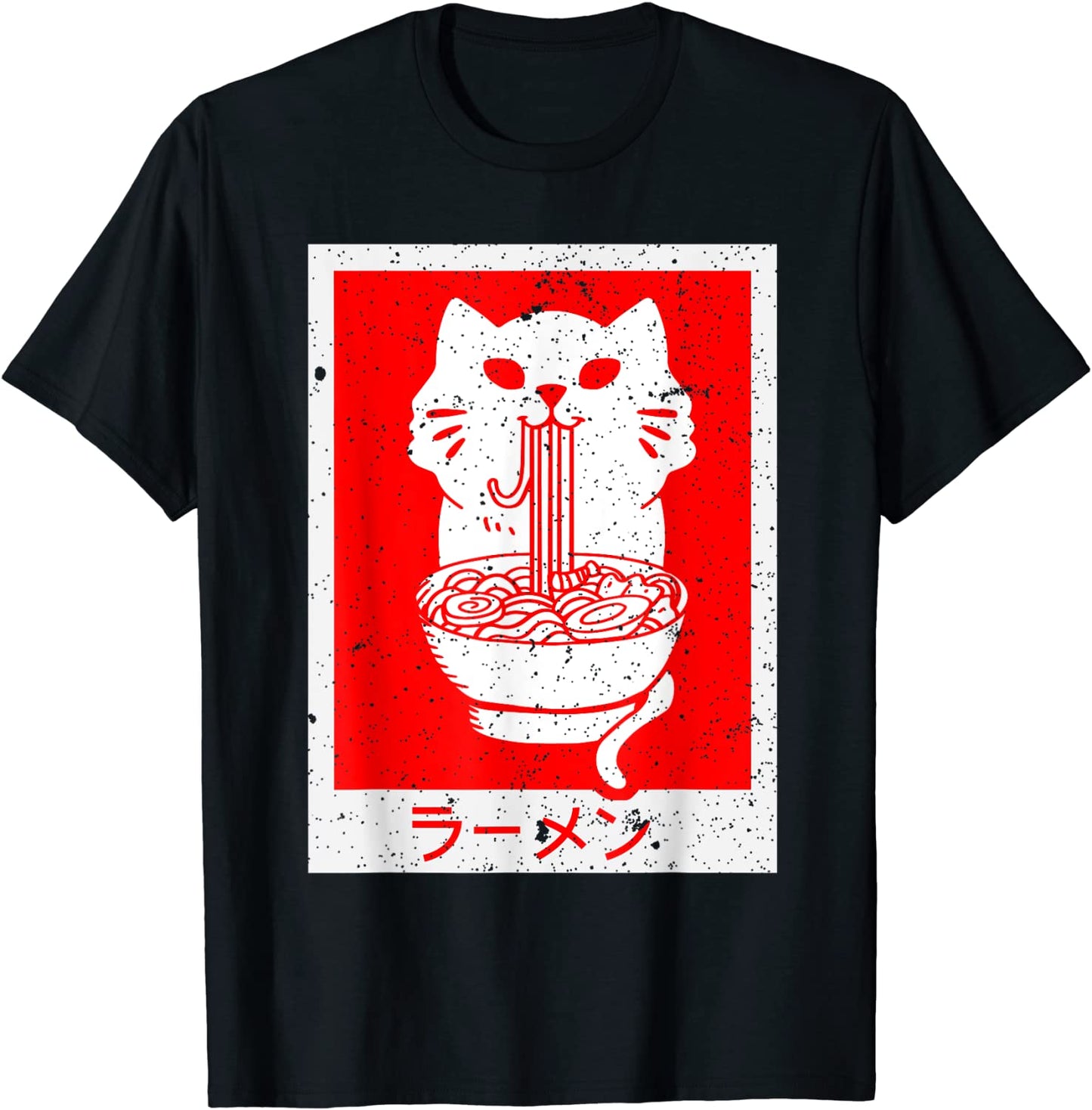 Anime Cat Ramen Kawaii Neko Noodles T-Shirt