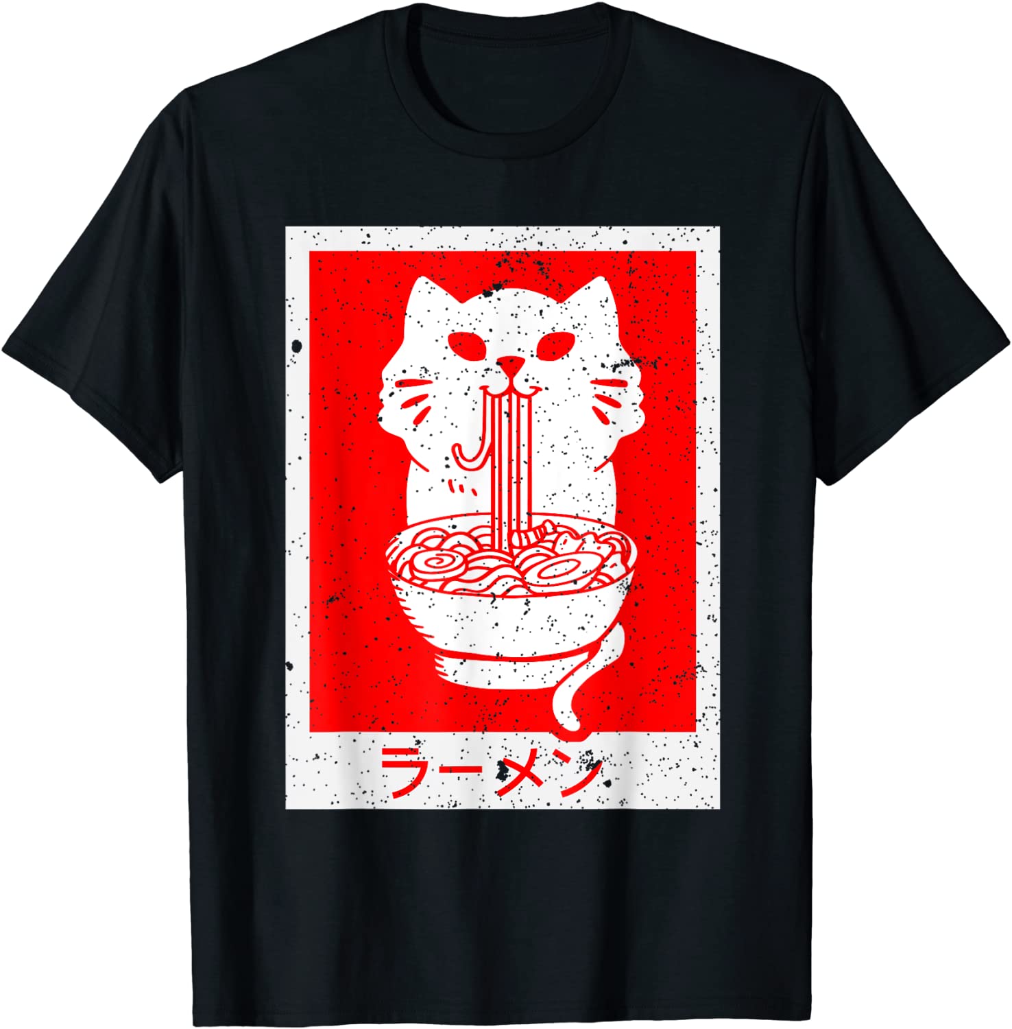 Anime Cat Ramen Kawaii Neko Noodles T-Shirt