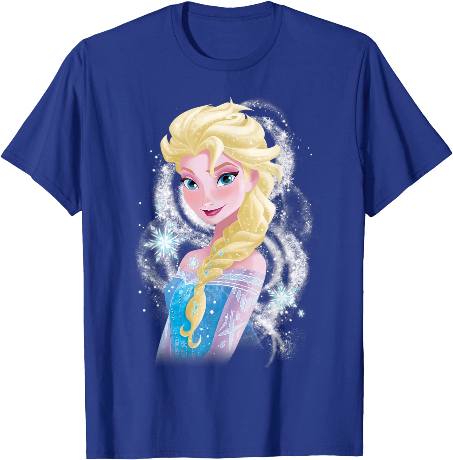 Disney Frozen Elsa Snowflake Swirls Graphic T-Shirt T-Shirt