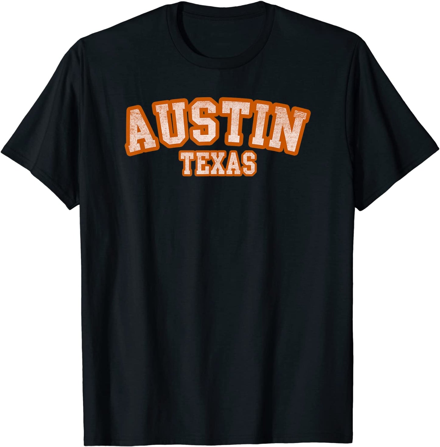 Austin Texas Athletic Text Sport Style T-Shirt