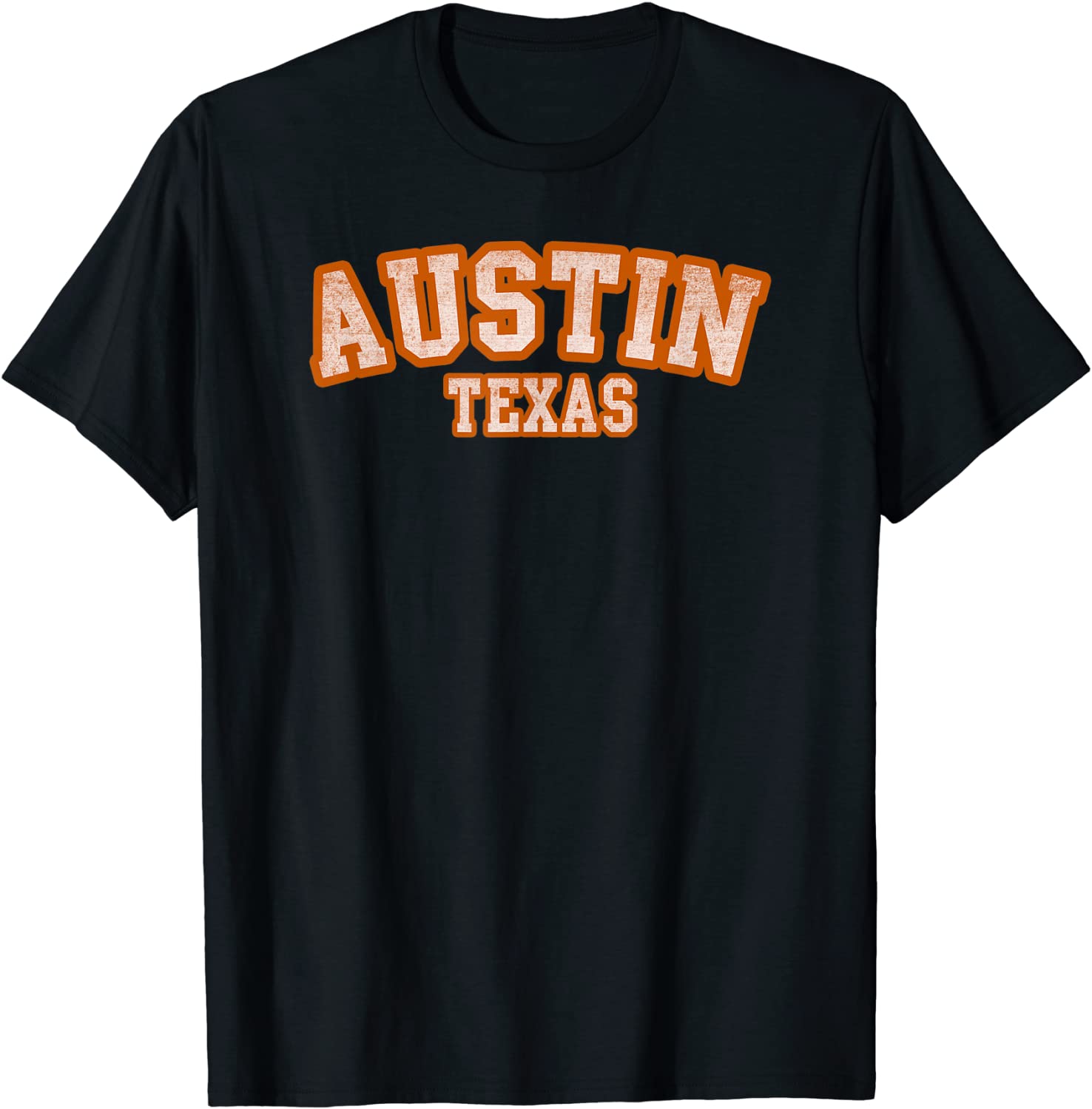 Austin Texas Athletic Text Sport Style T-Shirt