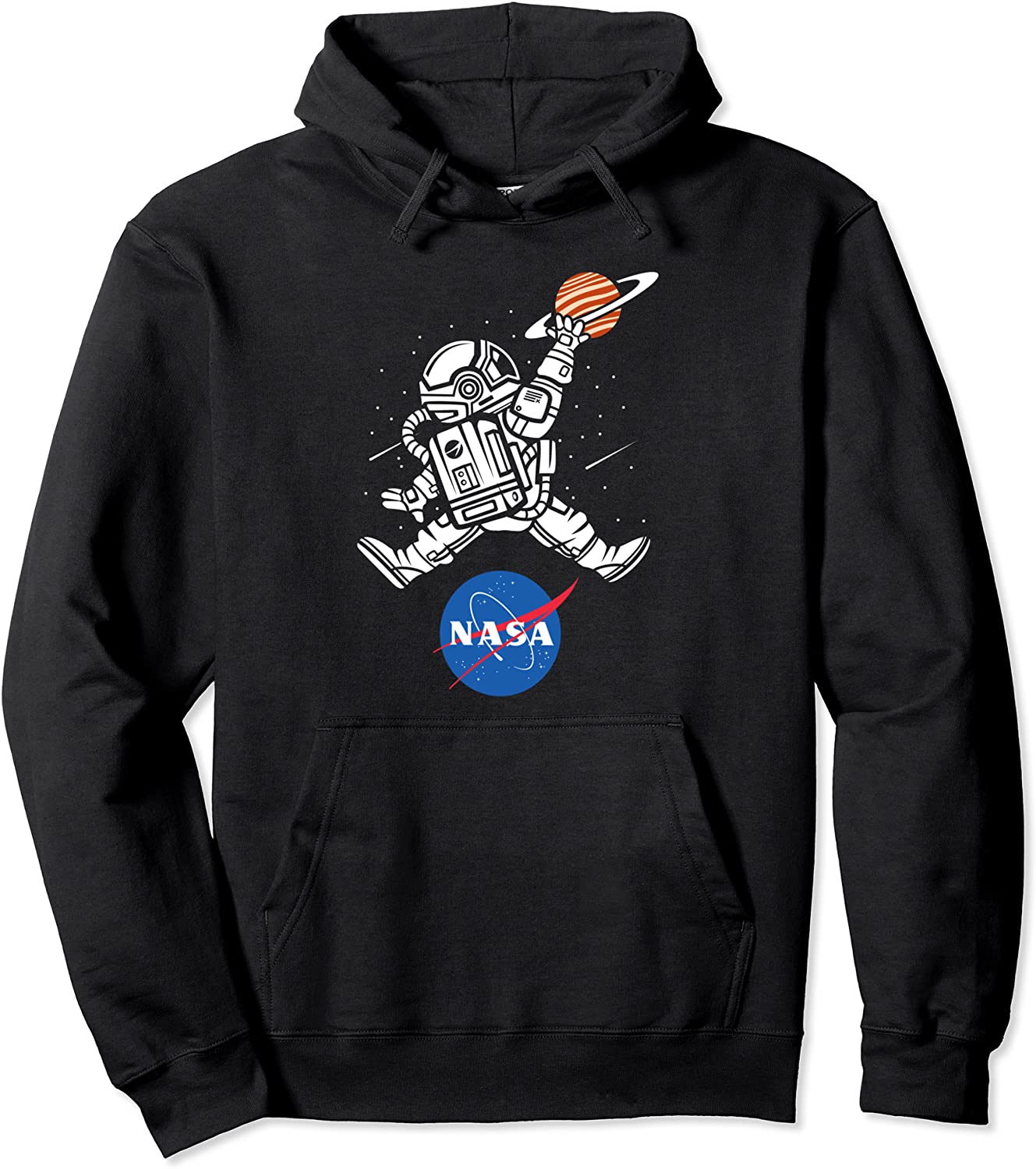 Astronaut Basketball League Slam Dunk NASA Pullover Hoodie