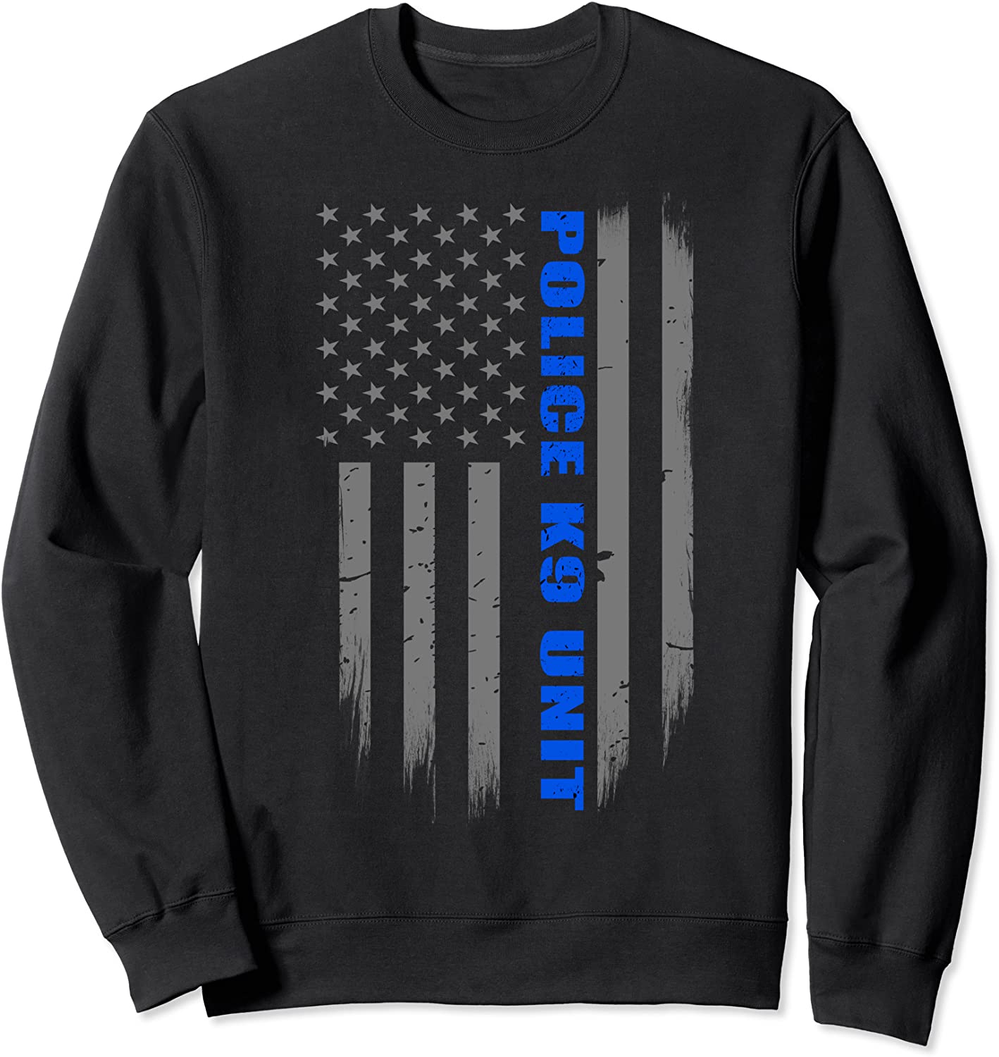 Police K9 Unit Tactical Thin Blue Line Flag Sweatshirt