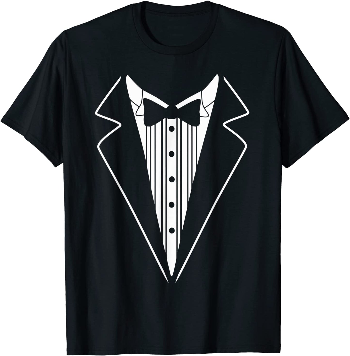 Tuxedo T-shirt Black Navy Blue Royal Blue Brown Gray