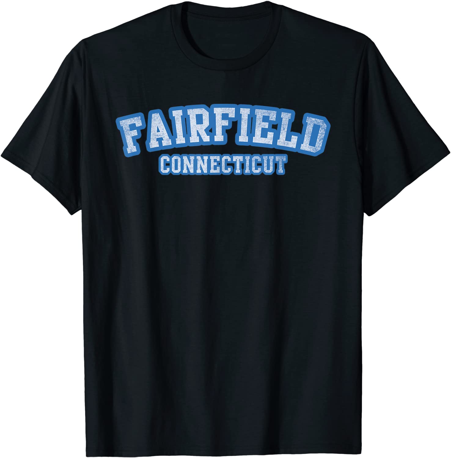 Fairfield Connecticut Athletic Text Sport Style T-Shirt