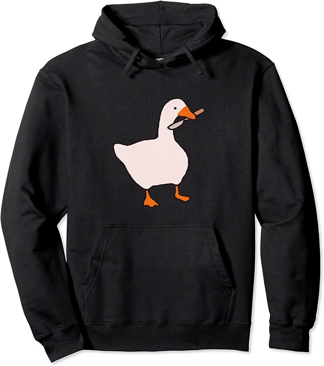 Goose With Knife Video Game Pullover Hoodie