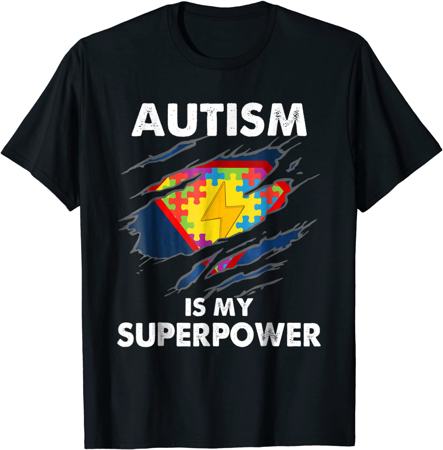 Autism is My Super Power Superhero Shirt Autism Awareness