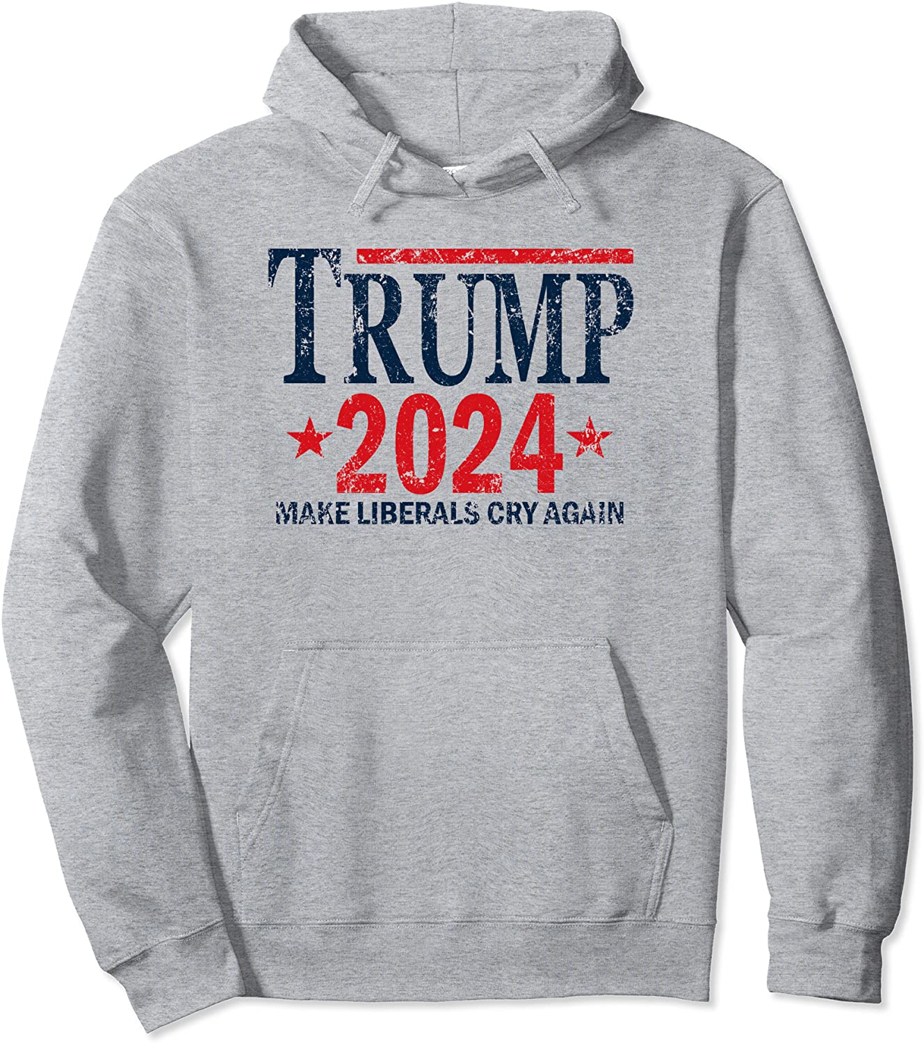 Vintage Trump 2024 Make Liberals Cry Again Pullover Hoodie