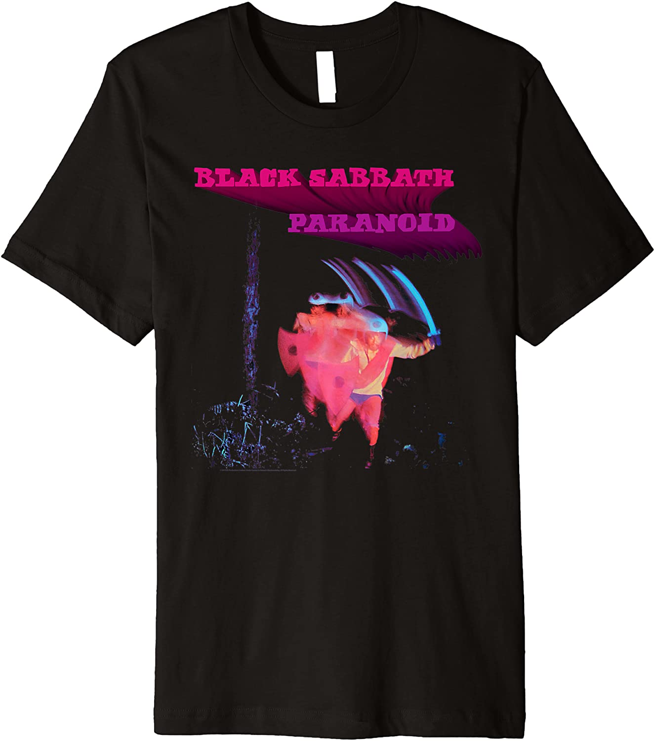 Black Sabbath Official Paranoid Motion Trails Premium T-Shirt