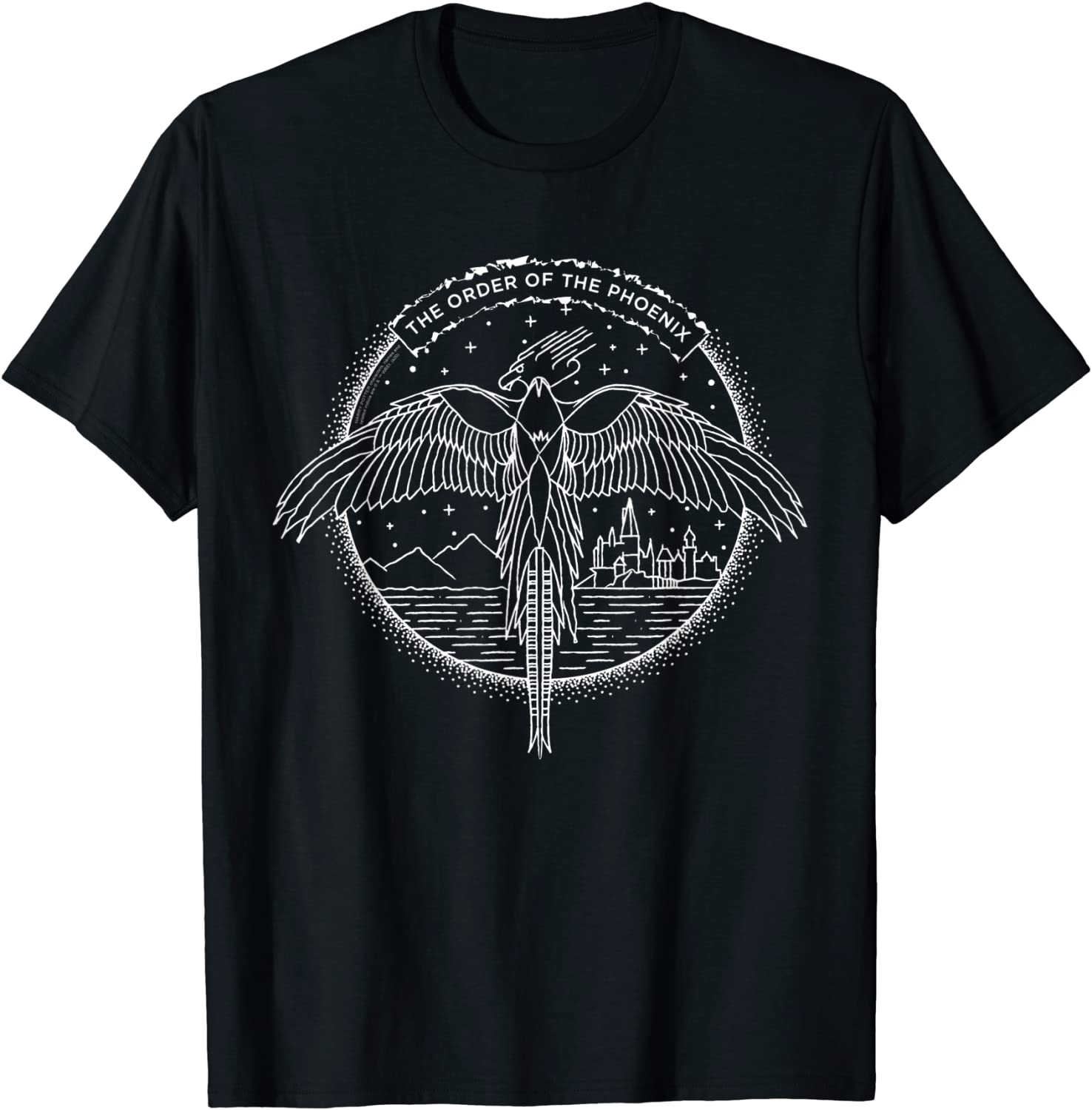 Harry Potter The Order of the Phoenix Circle Line Art T-Shirt