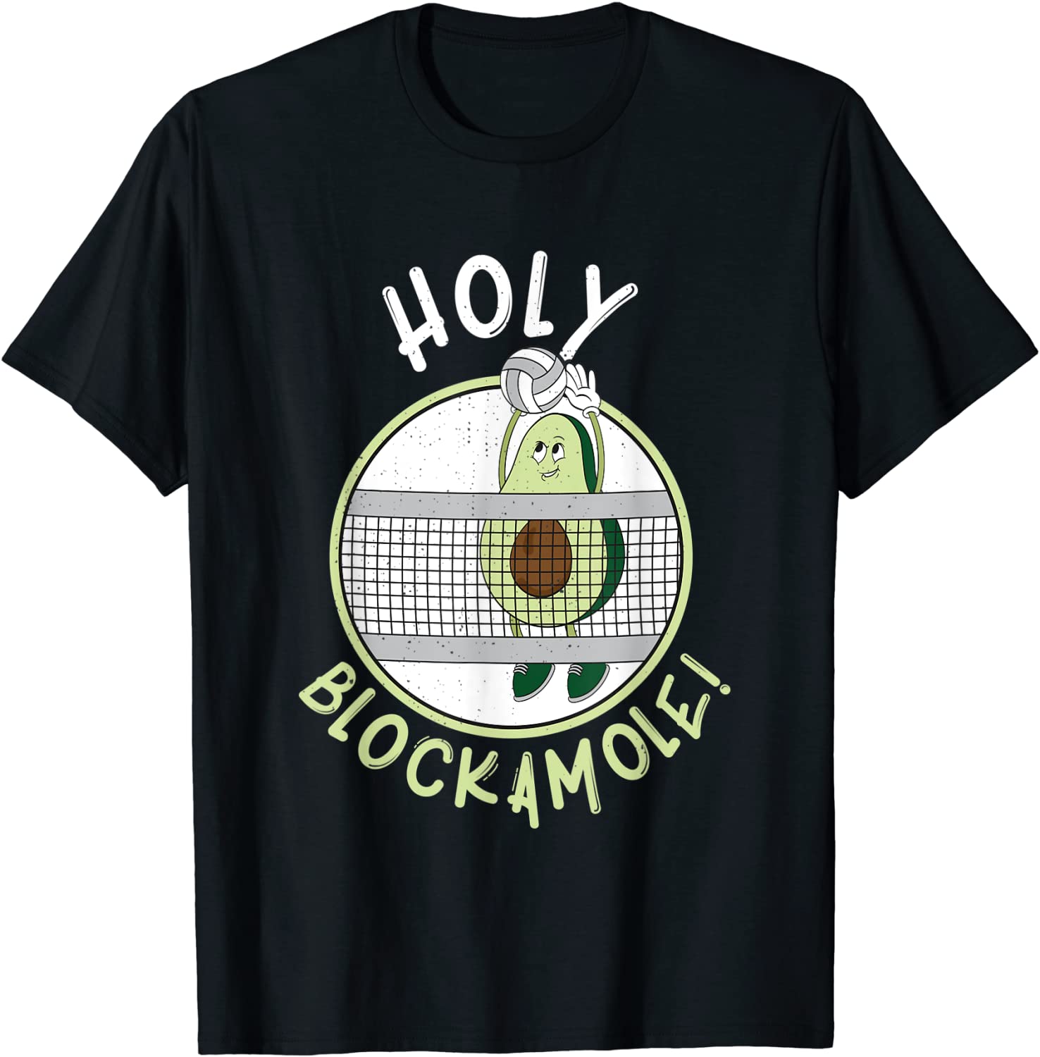 Funny Volleyball Block Training Design for an Avocado Lover T-Shirt