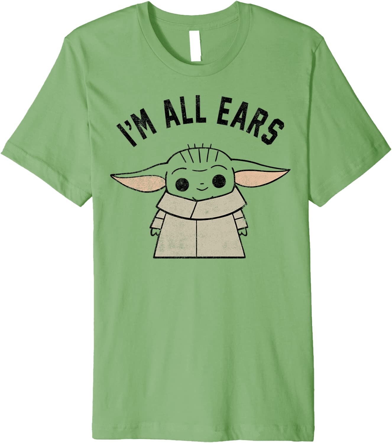 Star Wars The Mandalorian The Child Im All Ears Outline Premium T-Shirt