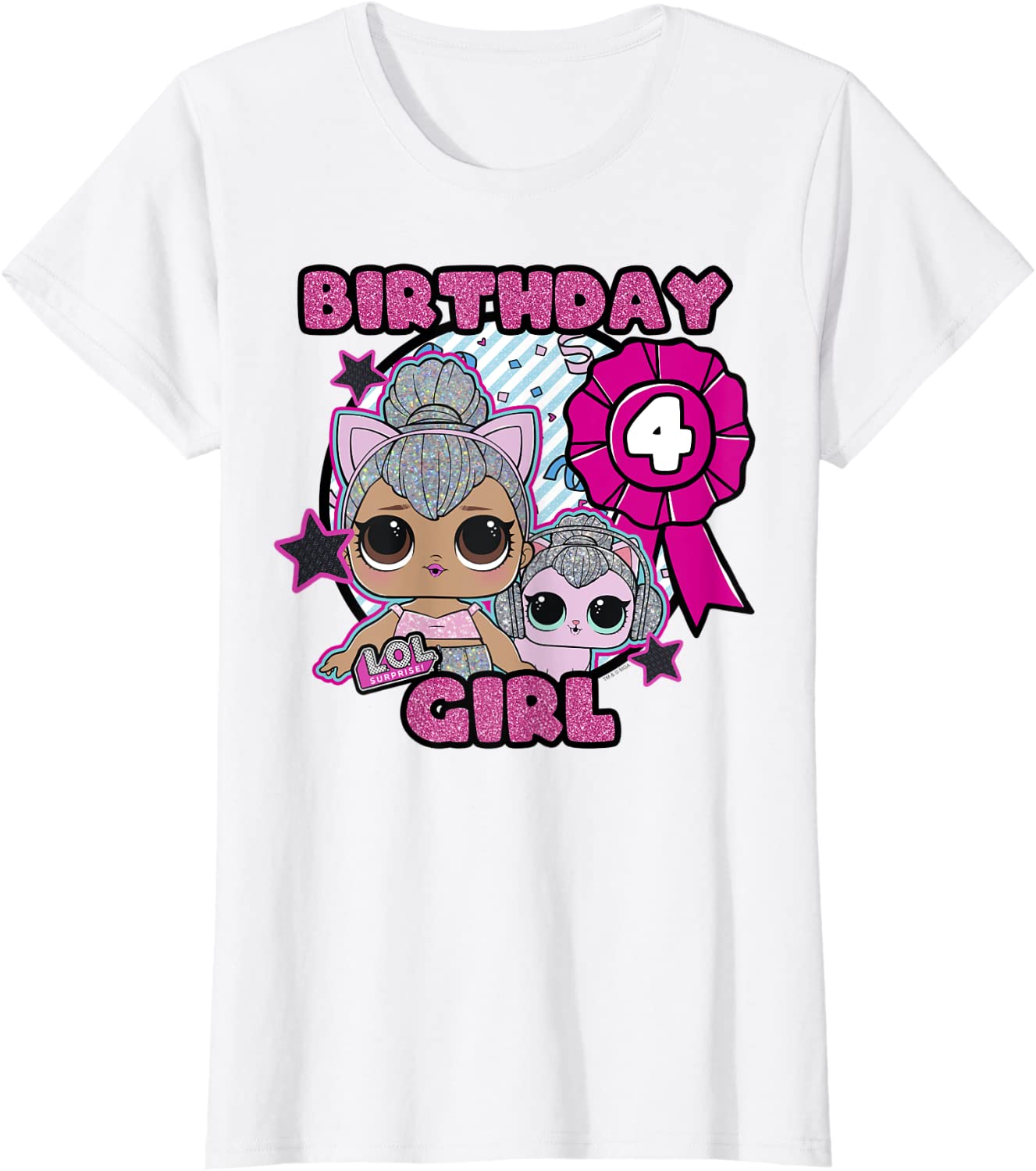 LOL Surprise 4th Birthday Girl T-Shirt