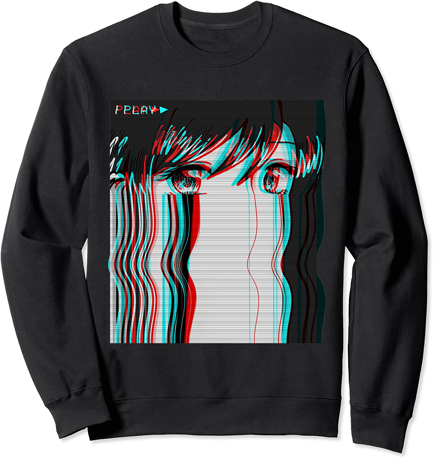 Vaporwave Aesthetic Sad Anime Girl Retro Eboy Egirl Harajuku Sweatshirt