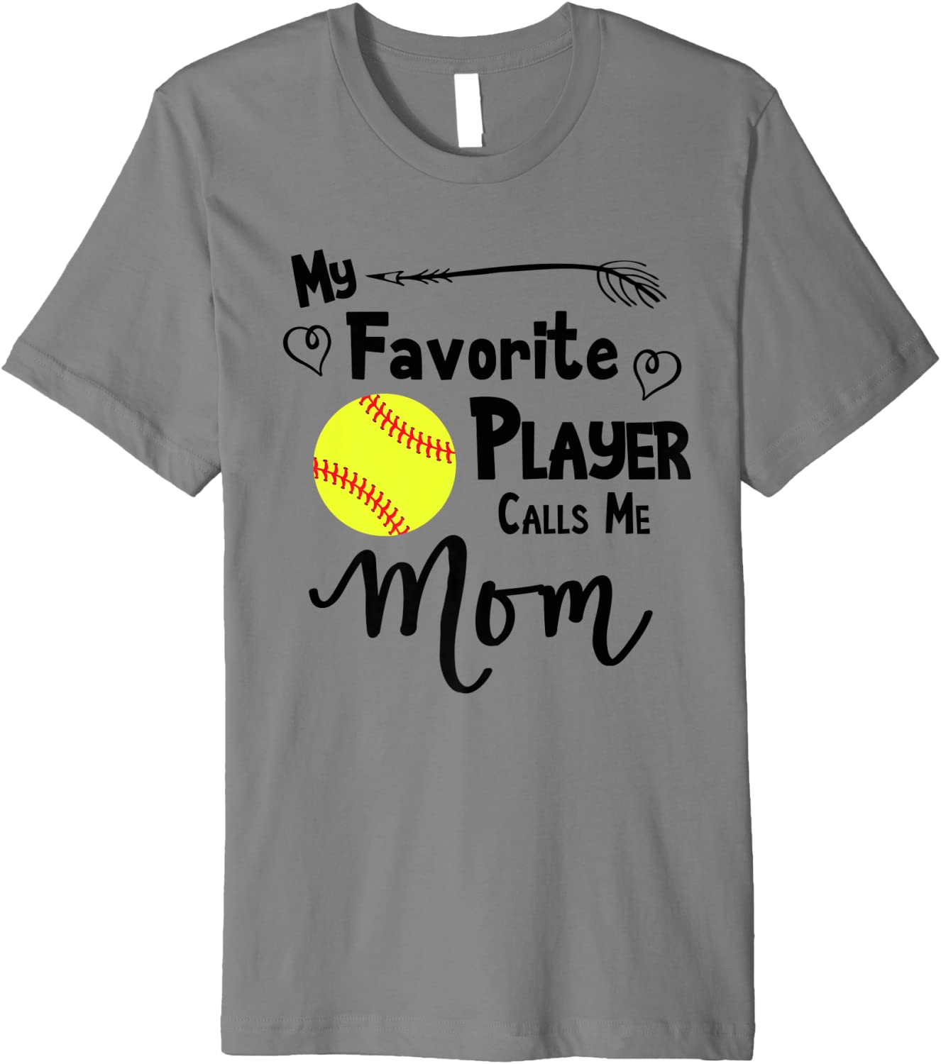 Softball My Favorite Player Calls Me Mom Sports Fan Premium T-Shirt