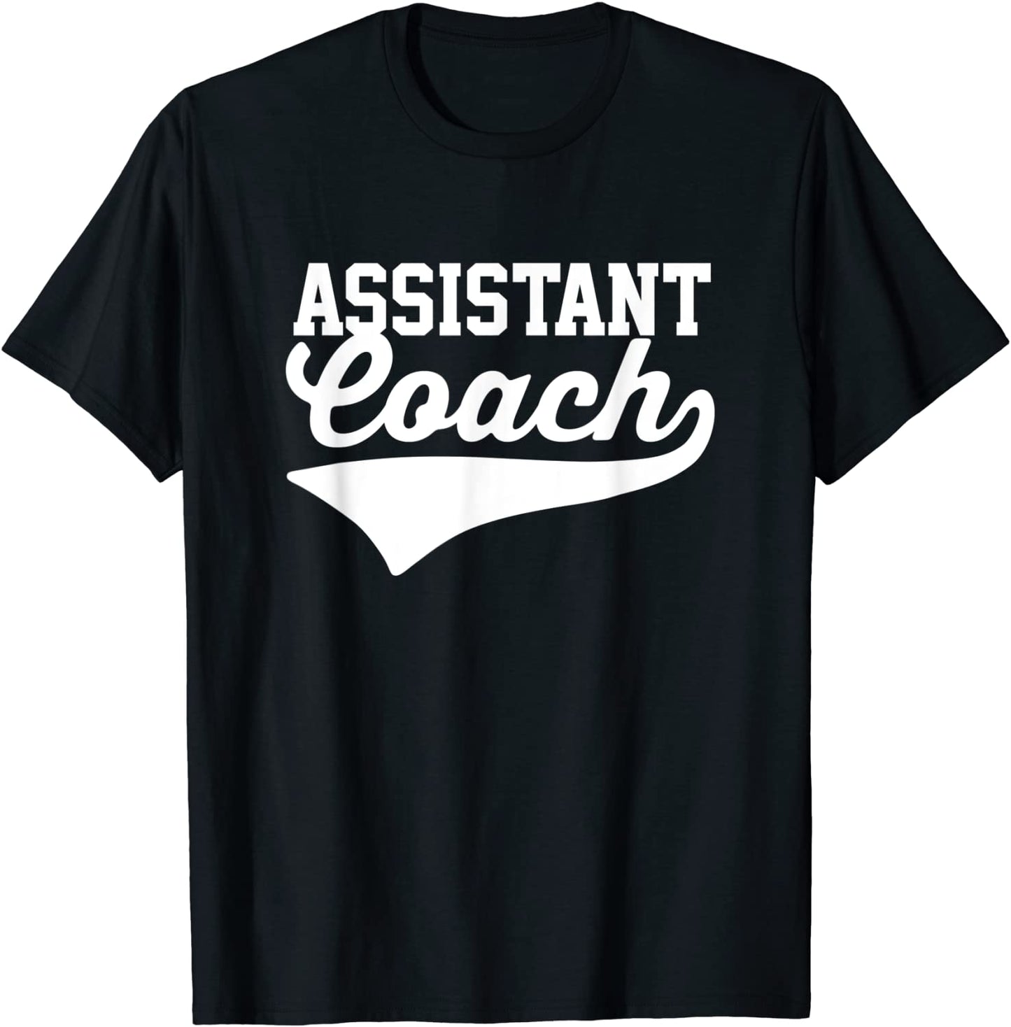 Assistant Coach Sports Humor Saying Vintage Swoosh Dark T-Shirt