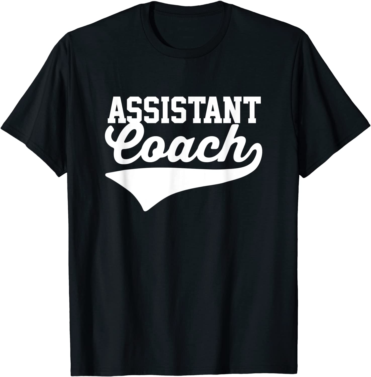 Assistant Coach Sports Humor Saying Vintage Swoosh Dark T-Shirt
