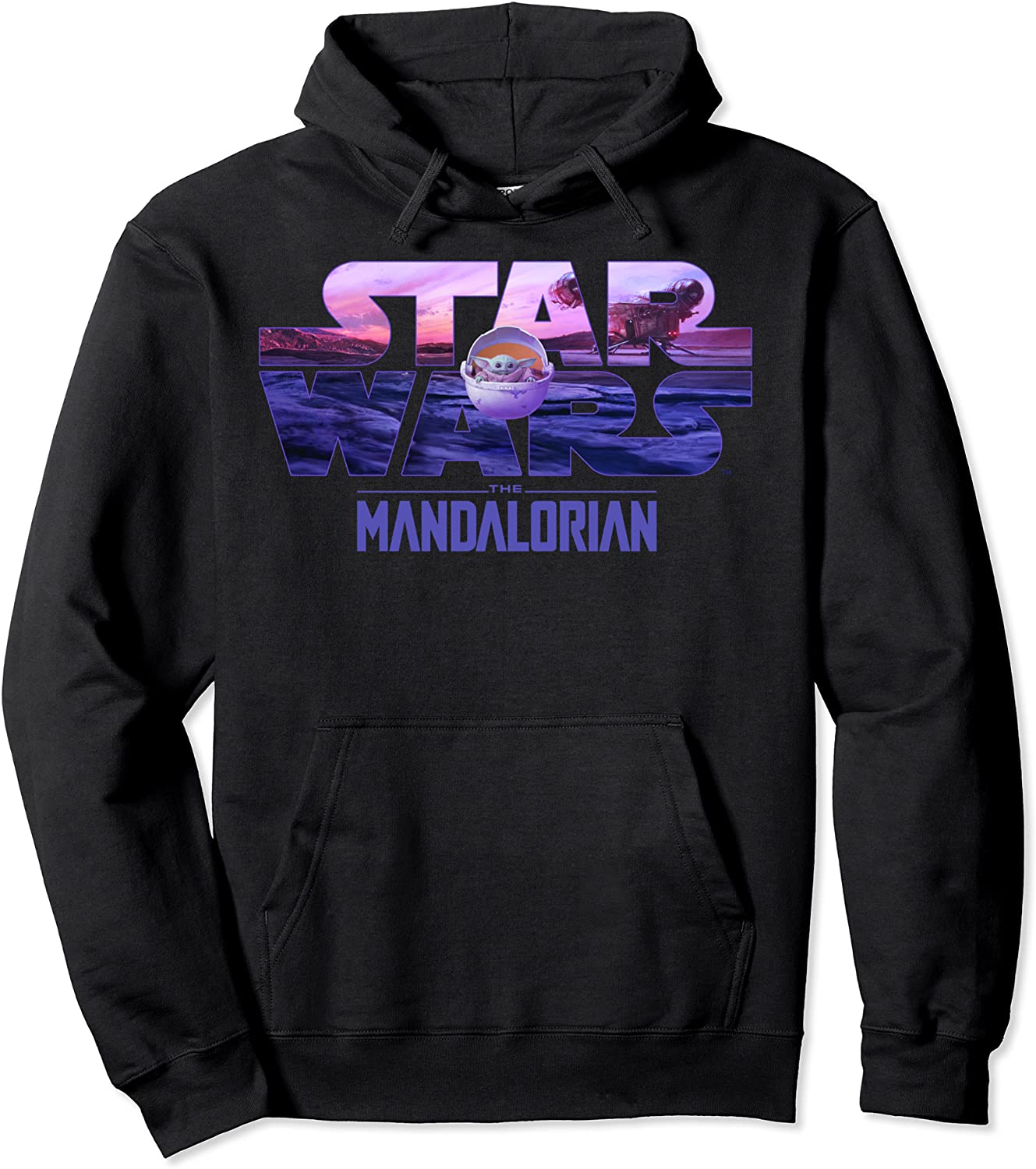 Star Wars The Mandalorian The Child Logo Fill Pullover Hoodie