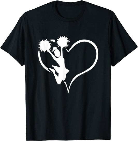 cheerleading cheerleader cheer cute heart women funny sport T-Shirt