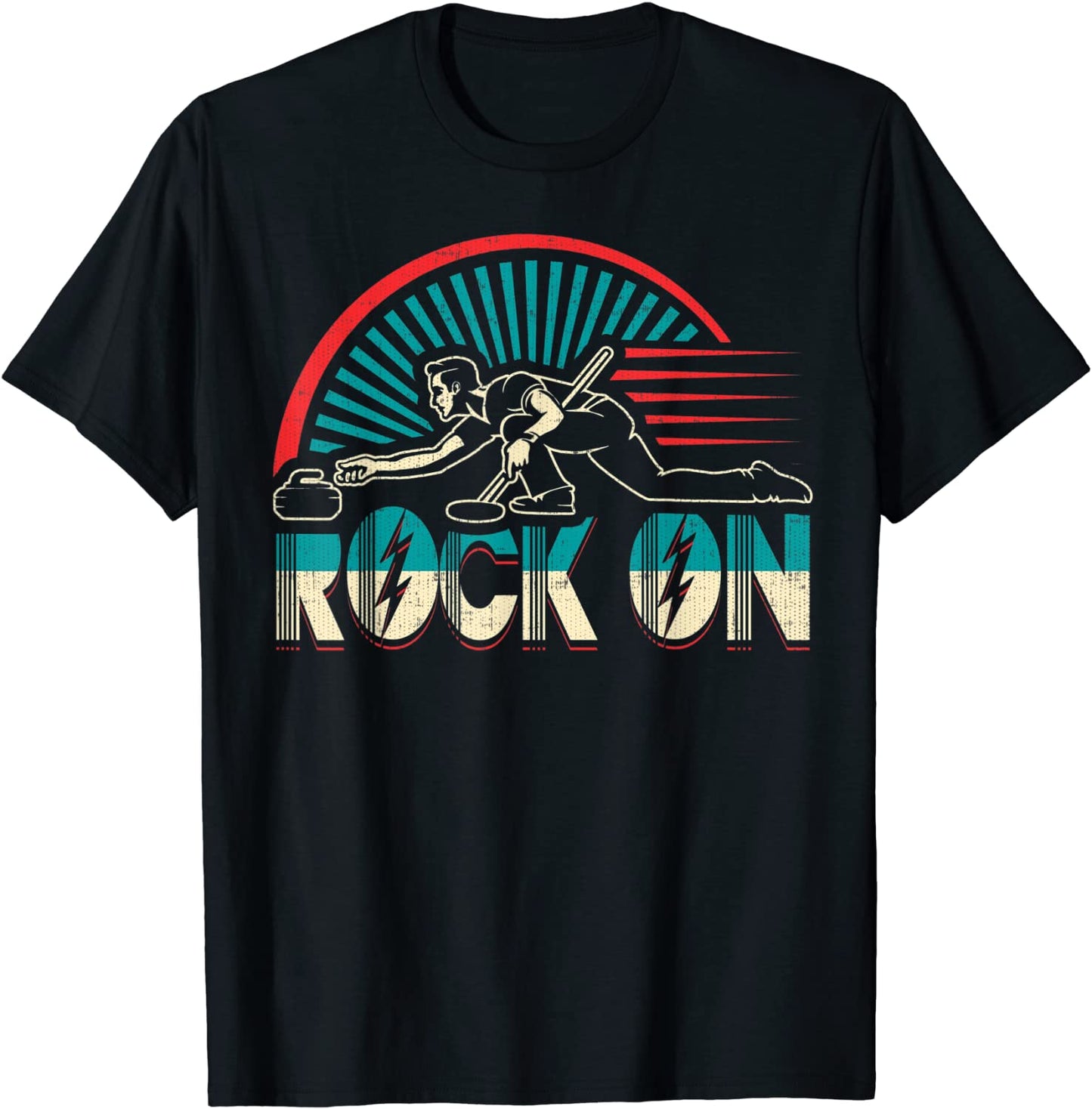 Rock on Curling Winter Sports Skip Bonspiel 2020 Curler T-Shirt