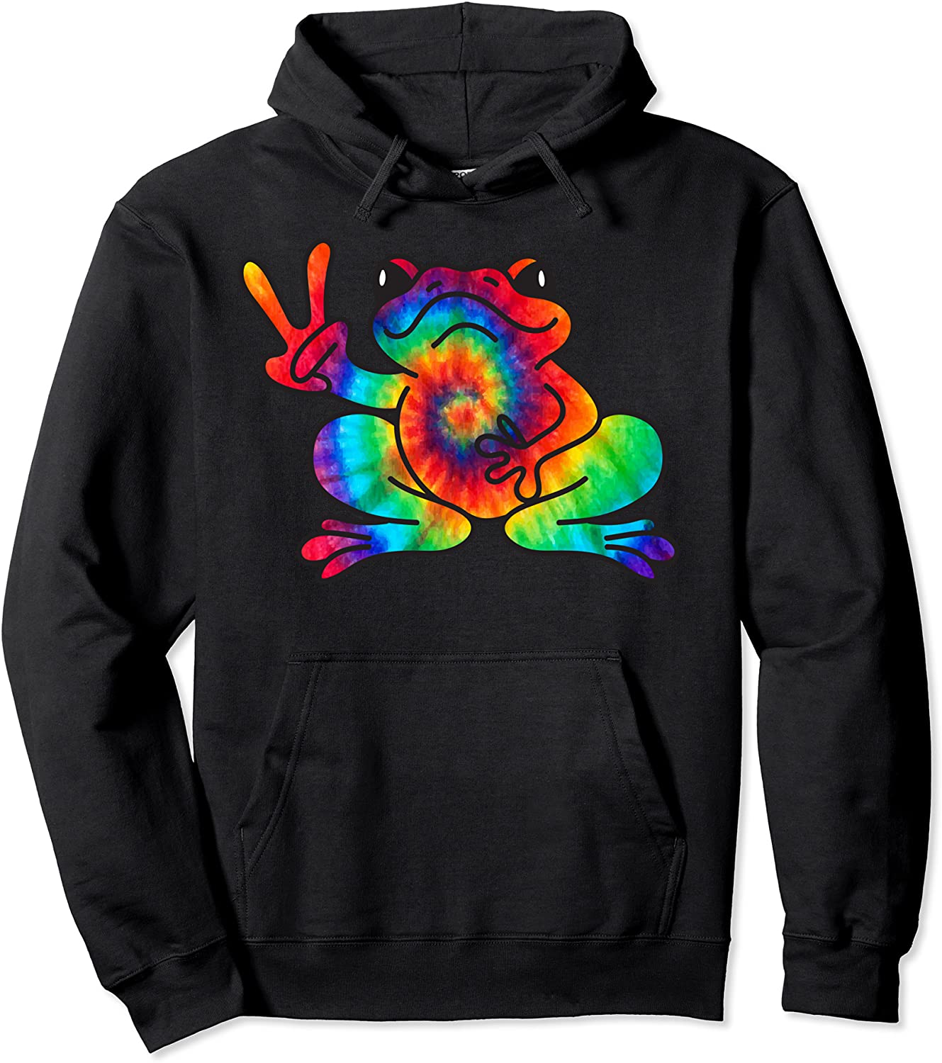 Cool Peace Frog Tie Dye Hoodie For Boys And Girls