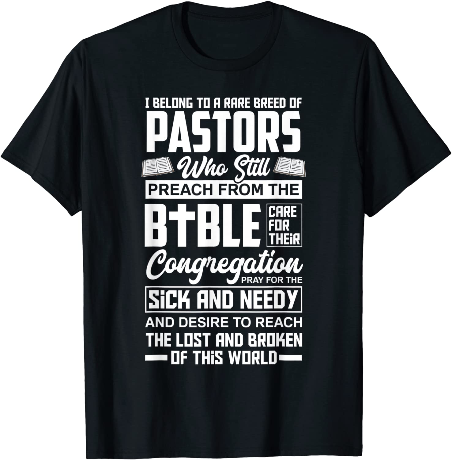 I Belong To A Rare Breed Of Pastors Minister Clergy Pastor T-Shirt