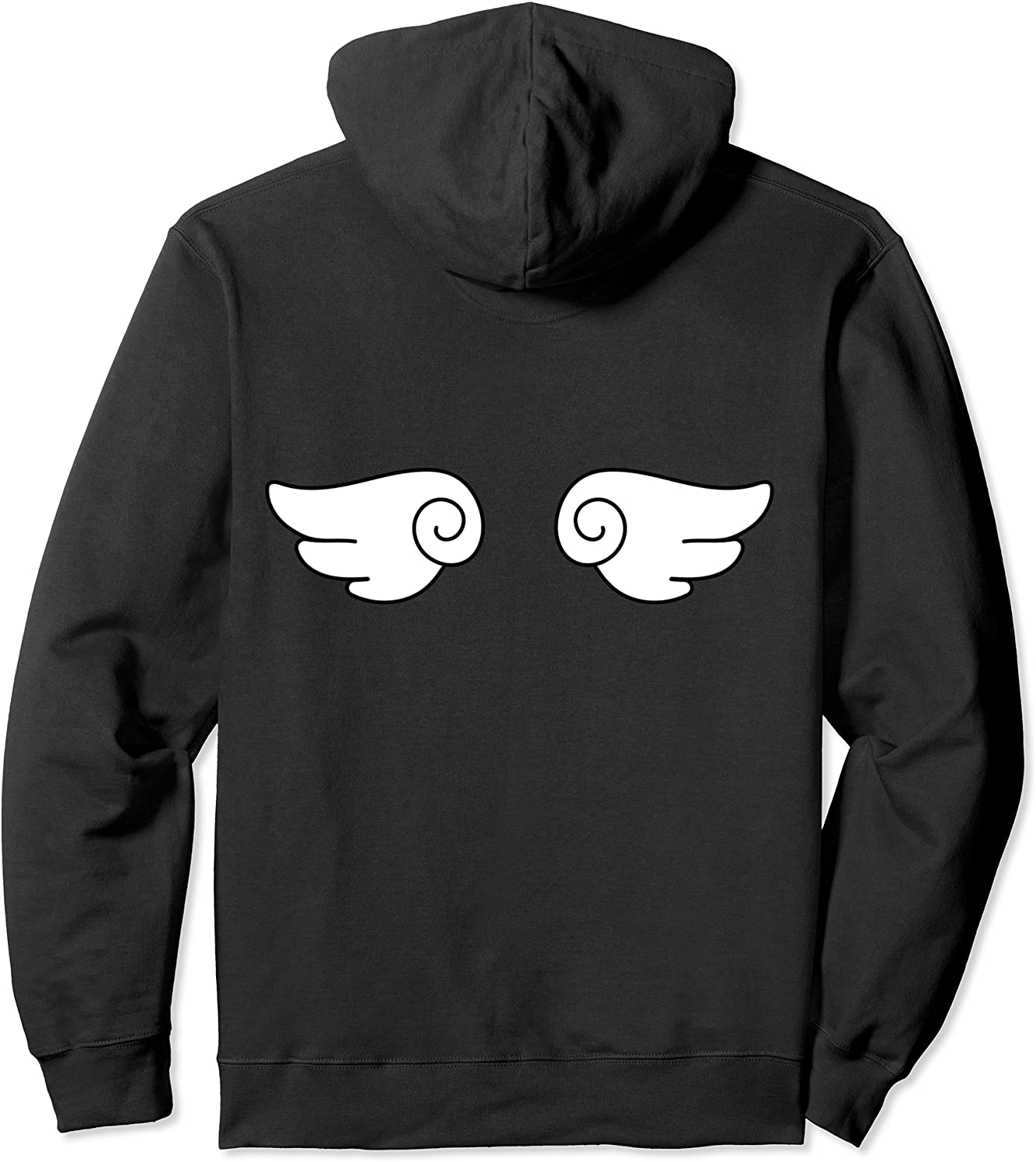 Anime Angel Wings Back Design Pullover Hoodie