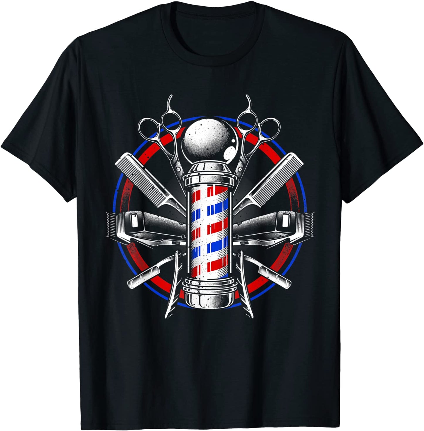 Funny Barber Gift For Men Barbershop Pole Tools Hairstylist T-Shirt