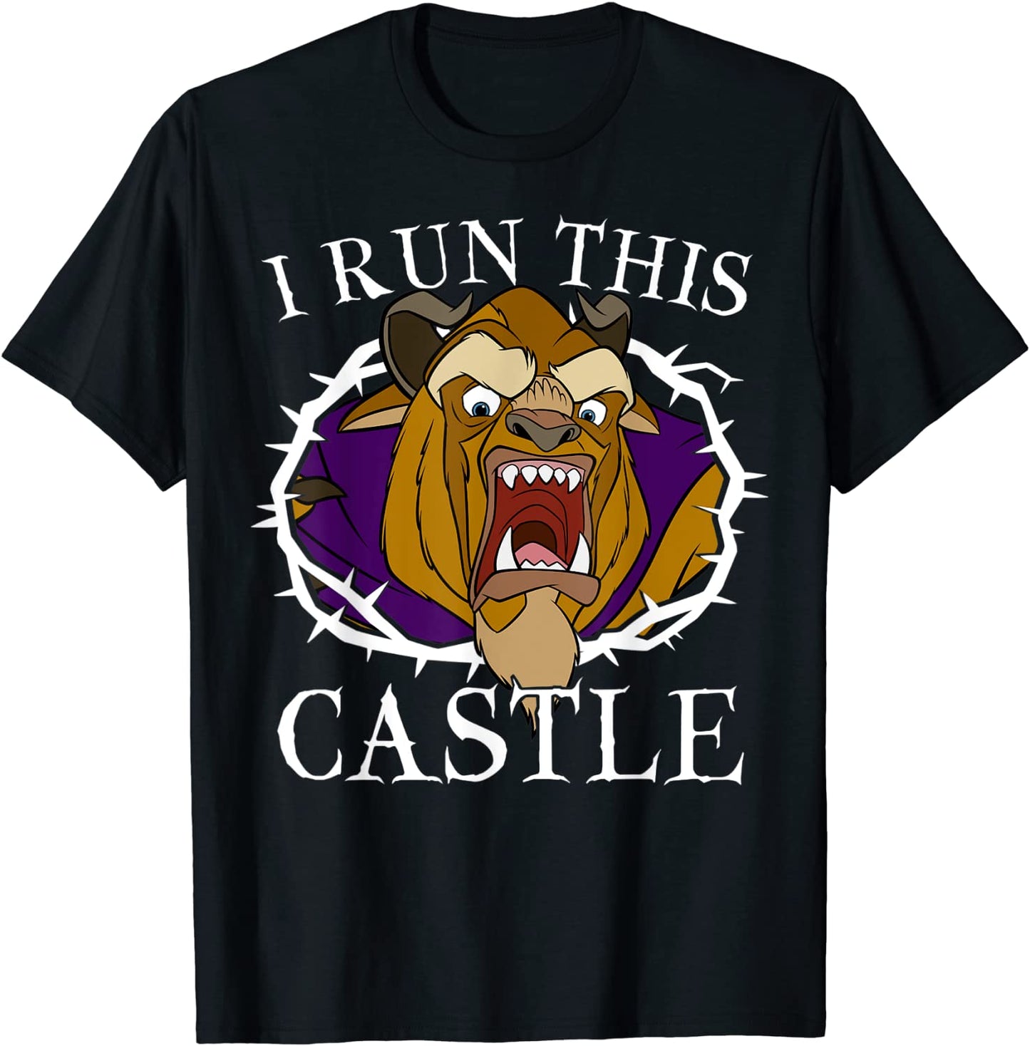 Disney Beauty And The Beast I Run This Castle Thorn Portrait T-Shirt