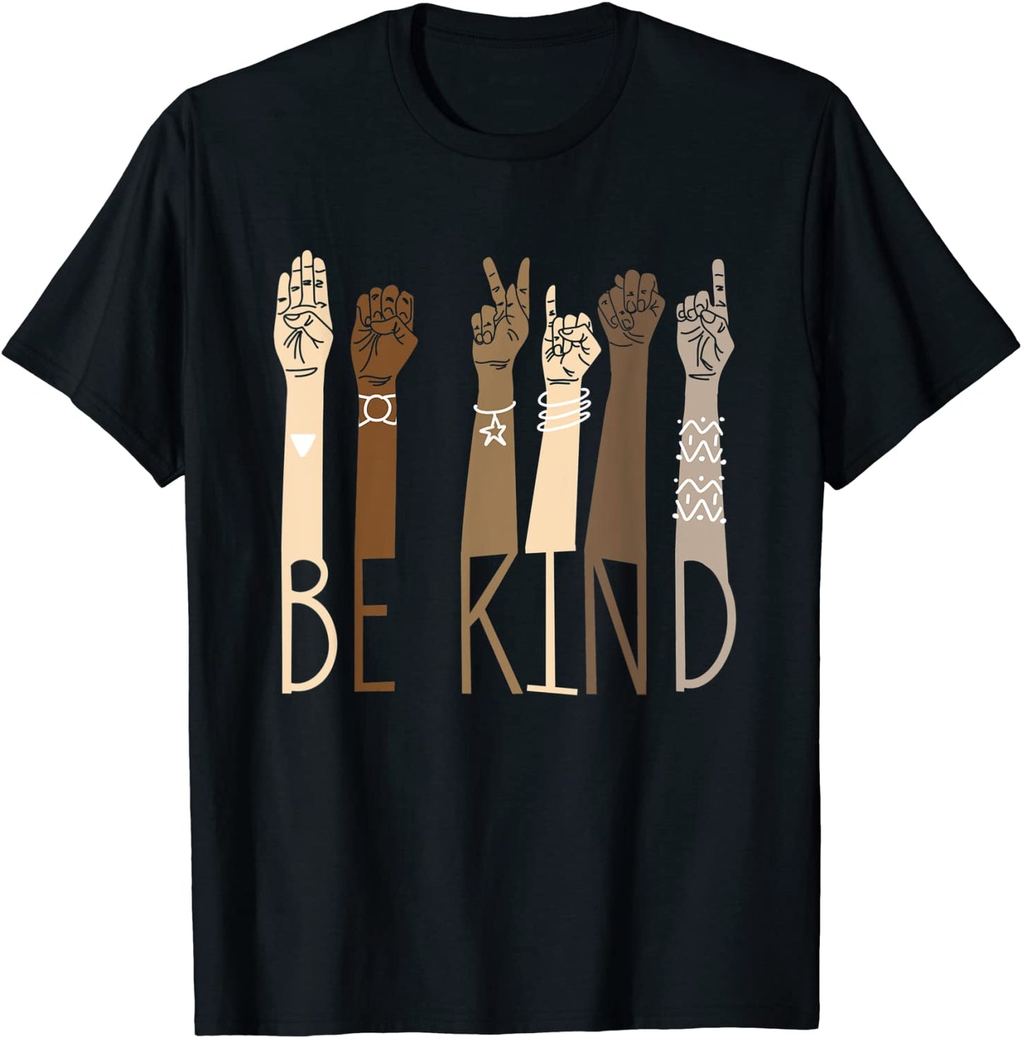 Be Kind Sign Language Hand Talking Teachers Interpreter ASL T-Shirt