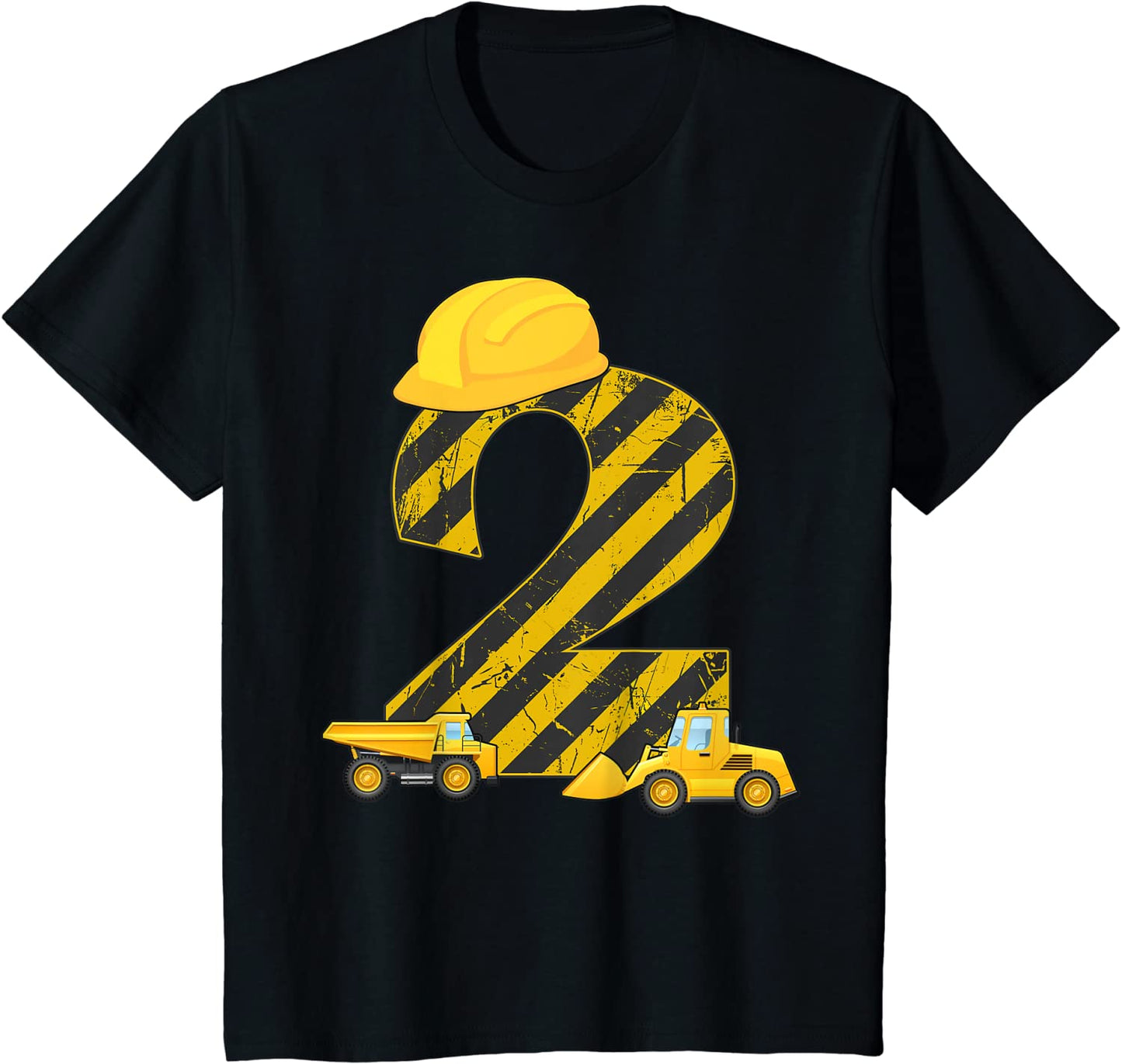 Kids 2nd Birthday Digger T-Shirt I 2 Years Builder Excavator Gift T-Shirt
