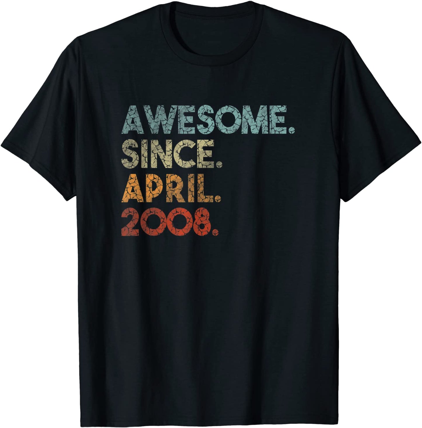 April 2008 Official Teenager 13th Birthday 13 Years Old Boys T-Shirt