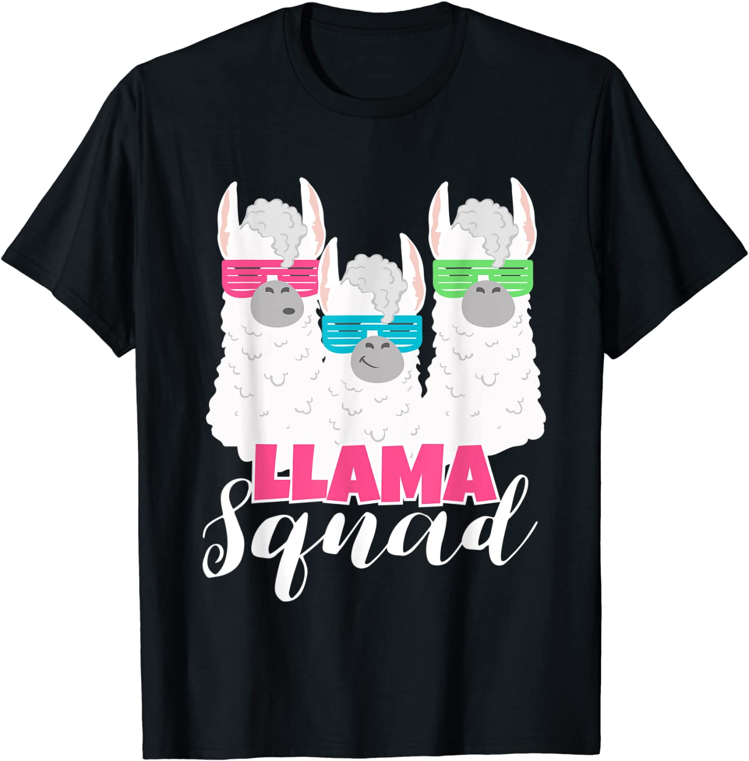 Cute Llama Squad Shirt Retro 80s Style Tshirt Gift T-Shirt