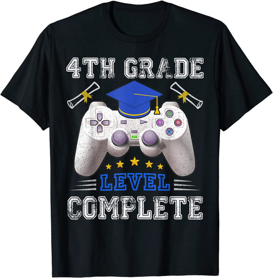 4th Grade Level Complete Gamer Class Of 2021 Graduation Gift T-Shirt