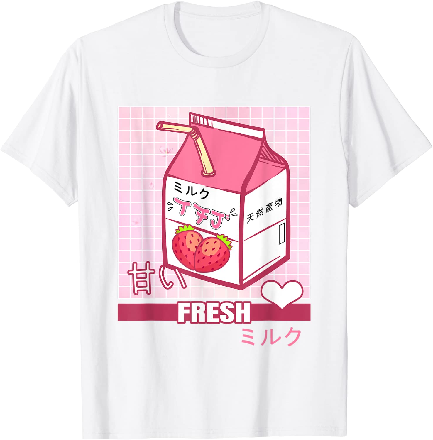 90s Japanese Otaku Stylish Aesthetic Milk Cute Gift T-Shirt T-Shirt