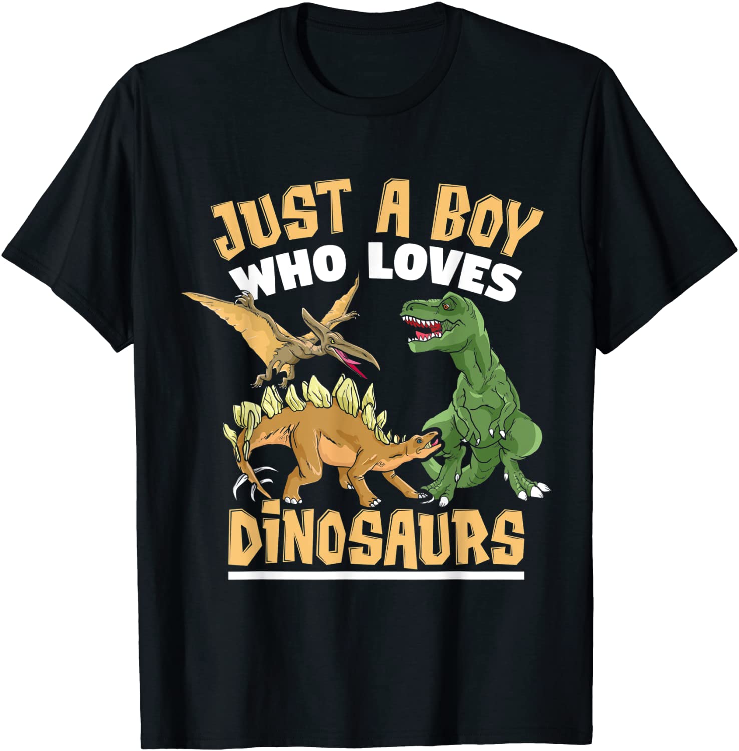 Just a Boy Who Loves Dinosaurs Schoolboys and Paleontologist T-Shirt