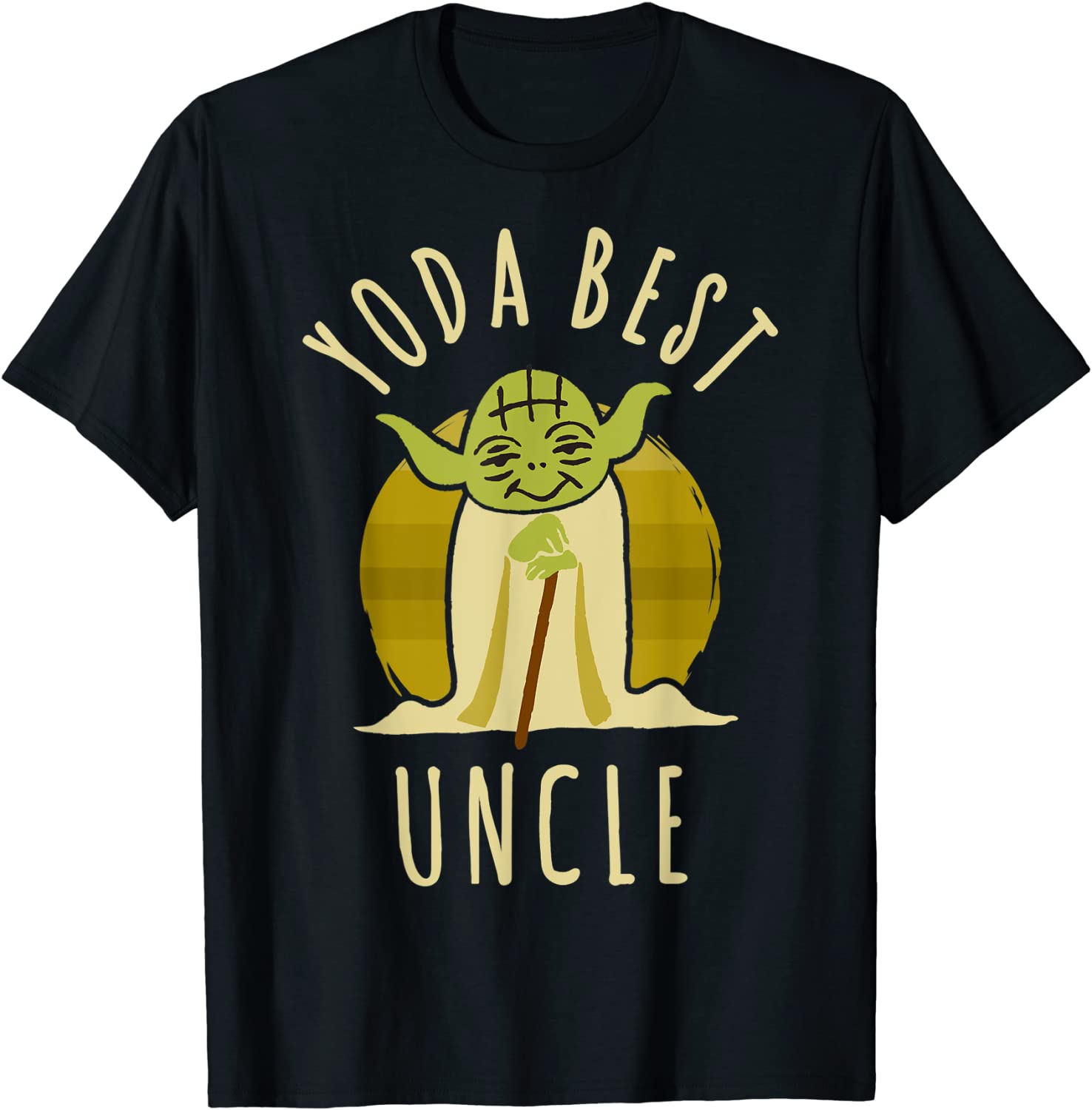 Star Wars Yoda Best Uncle Cartoon Yoda T-Shirt