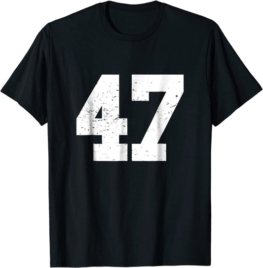 47 Sports Fan Player T Shirt Number 47 Game Winner Lucky