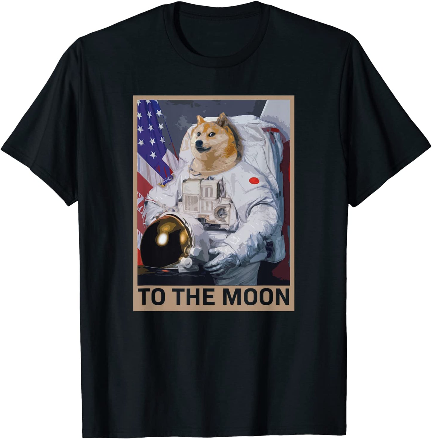 Dogecoin Astronaut To the Moon Blockchain HODL Crypto T-Shirt
